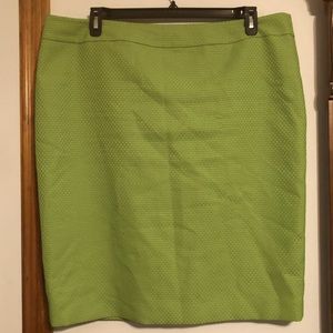 Knee Length Lime Green Skirt